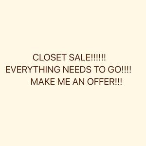 Closet sale!!!!!